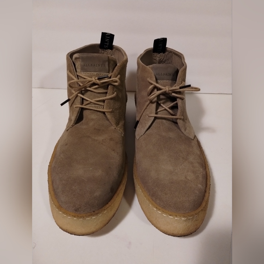 AllSaints Men's Suede Desert Boots in Taupe